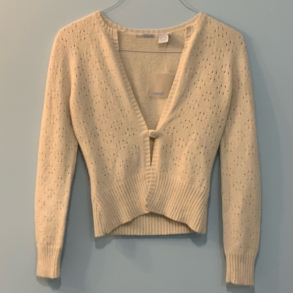 Frost Women's Cardigan Sweater NWT 100% Silk Angora - Picture 2 of 6